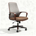 Chaise de bureau ergonomique en tissu gris et marron dimensions 45 x 60 x 100cm