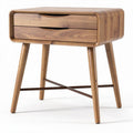 Table de chevet en bois massif avec tiroir couleur chêne 40 x 40 x 50cm
